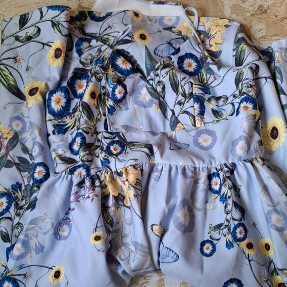 Floral Blue Sundress-Missing external and internal tags - Picture 5 of 9